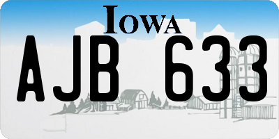 IA license plate AJB633