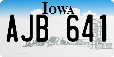 IA license plate AJB641