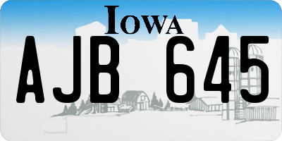 IA license plate AJB645