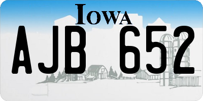 IA license plate AJB652