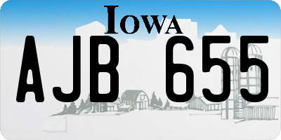IA license plate AJB655