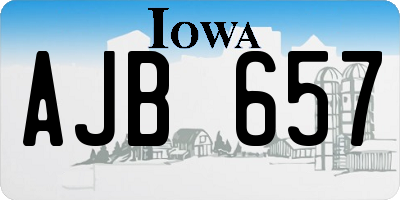 IA license plate AJB657