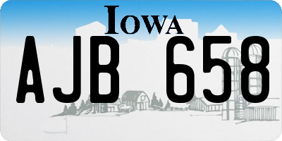 IA license plate AJB658