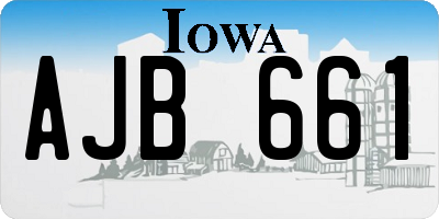 IA license plate AJB661