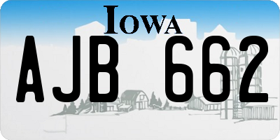 IA license plate AJB662