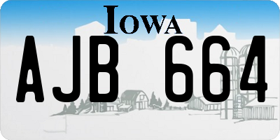 IA license plate AJB664