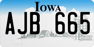 IA license plate AJB665