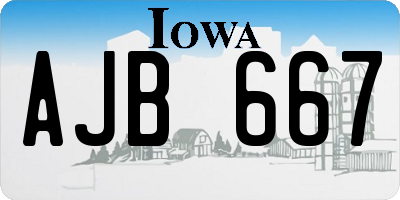 IA license plate AJB667