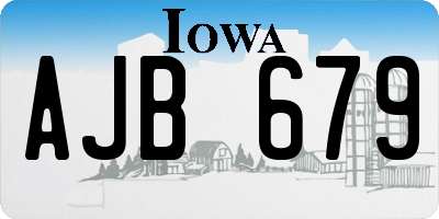 IA license plate AJB679