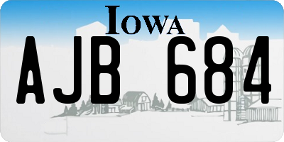 IA license plate AJB684