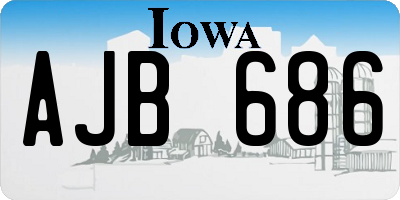 IA license plate AJB686
