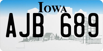 IA license plate AJB689