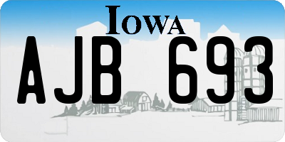 IA license plate AJB693