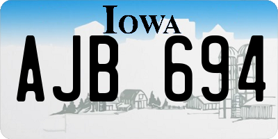 IA license plate AJB694