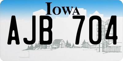 IA license plate AJB704