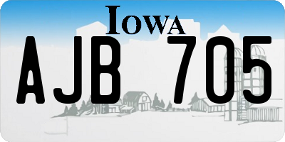 IA license plate AJB705