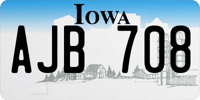 IA license plate AJB708
