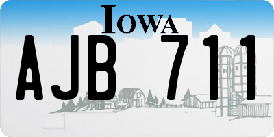 IA license plate AJB711