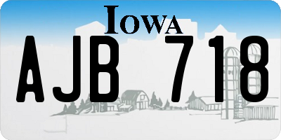 IA license plate AJB718