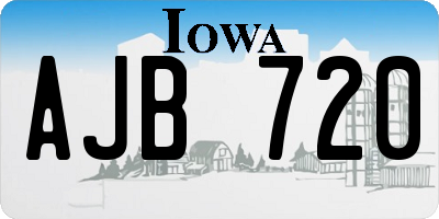 IA license plate AJB720