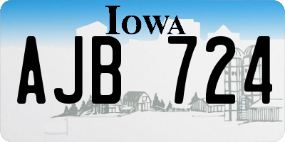 IA license plate AJB724
