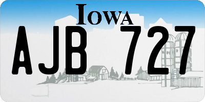 IA license plate AJB727