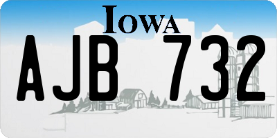 IA license plate AJB732
