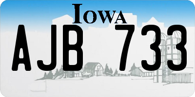 IA license plate AJB733