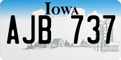 IA license plate AJB737