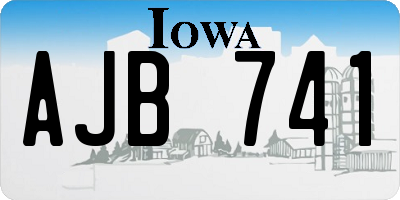 IA license plate AJB741