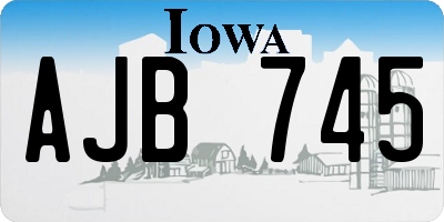 IA license plate AJB745