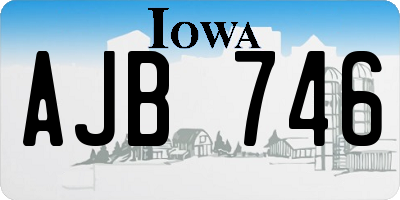 IA license plate AJB746