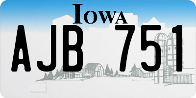 IA license plate AJB751