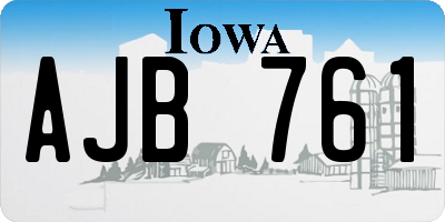 IA license plate AJB761
