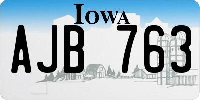 IA license plate AJB763