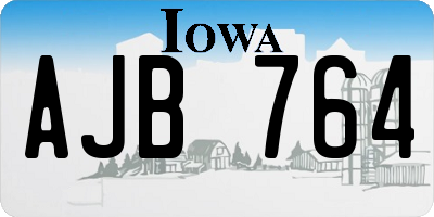 IA license plate AJB764