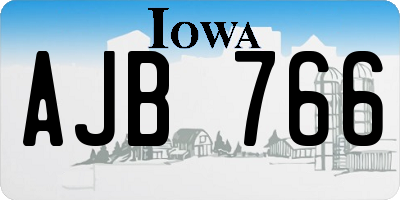 IA license plate AJB766