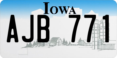 IA license plate AJB771
