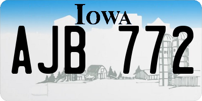 IA license plate AJB772