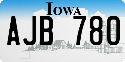 IA license plate AJB780