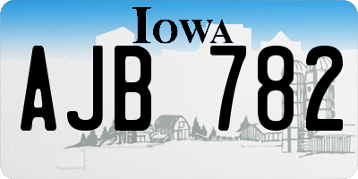 IA license plate AJB782