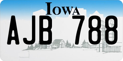 IA license plate AJB788