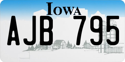 IA license plate AJB795