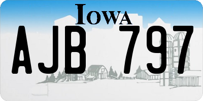 IA license plate AJB797