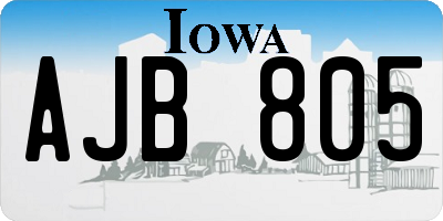 IA license plate AJB805