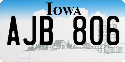 IA license plate AJB806
