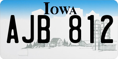 IA license plate AJB812