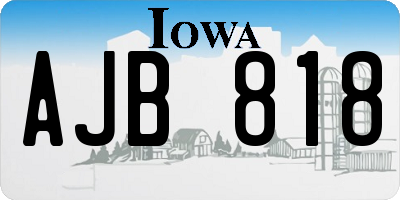 IA license plate AJB818