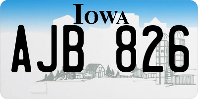 IA license plate AJB826