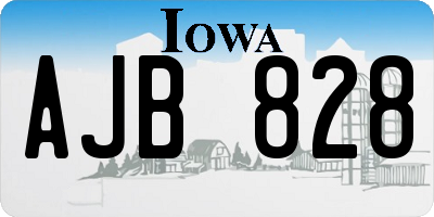 IA license plate AJB828
